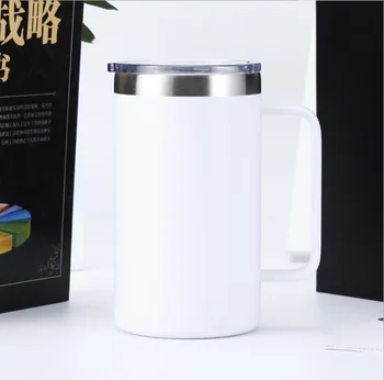 24OZ Imprima Cana de Cafea Cu Mâner Personalizate Dublu Perete din Oțel Inoxidabil Vid Balon Cupa