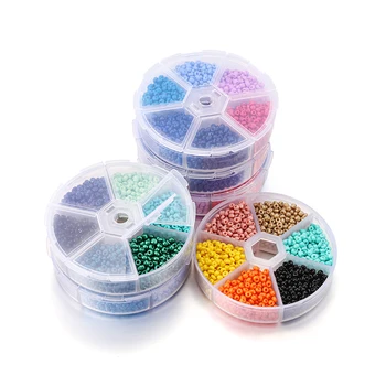 1Box cehă Farmec Pahar de Semințe de Rondelle Margele Spacer Cutie Pentru Bijuterii DIY Face Colier Bratari Set de Accesorii despre 1800pcs