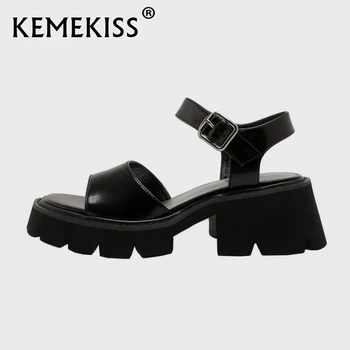 KemeKiss Femei, Sandale Piele, Catarama Curea Tocuri Inalte Pantofi De Vara Pentru Femeie De Stradă Platforma De Moda Lady Încălțăminte Mărimea 33-43