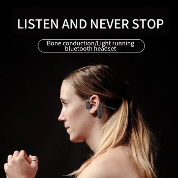 Conducție Osoasă Căști Fără Fir Bluetooth Căști Căști Auriculare Impermeabil Dual Difuzoare Stereo Cu Microfon Pentru Sport Rula