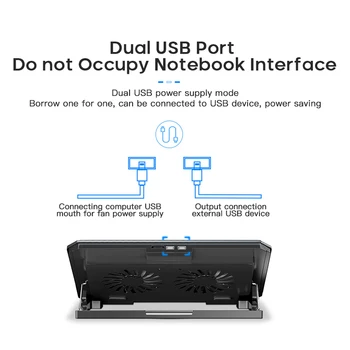 Universal USB Reglabil Suport pentru Laptop Cu Ventilator de Racire Portabil Ochiuri de Ridicare Desktop Radiator Suport IPad Răcire Suport de Birou