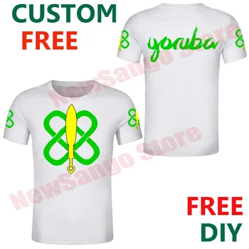 Yoruba Oameni Tricou Personalizat Steag T-shirt Yorubas Haine Etnice Logo-ul de Imprimare de Sport Nigeria Național de Streetwear Tricou