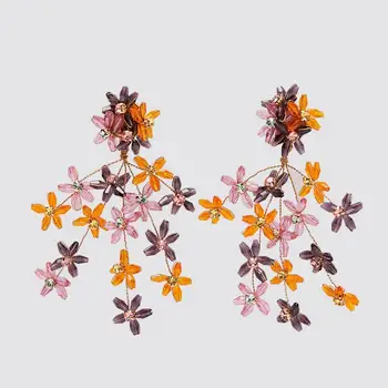 Vedawas Moda Florale Inima Cercei pentru Femei ZA Boho Rășină Colorate Curcubeu Romantic Picătură Cercei Accesorii Bijuterii Cadou