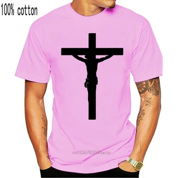 Crucifix Design Mens T Shirt Religia Lui Isus Cruce Biserica Lui Hristos Credința Creștină Stil Liber Tricou