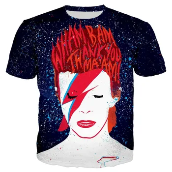 Noi Cantaretul David Bowie 3d Imprimate T-shirt pentru Bărbați/femei de Moda Populare Tricou Rotund Gat Maneci Scurte Harajuku Topuri Supradimensionate